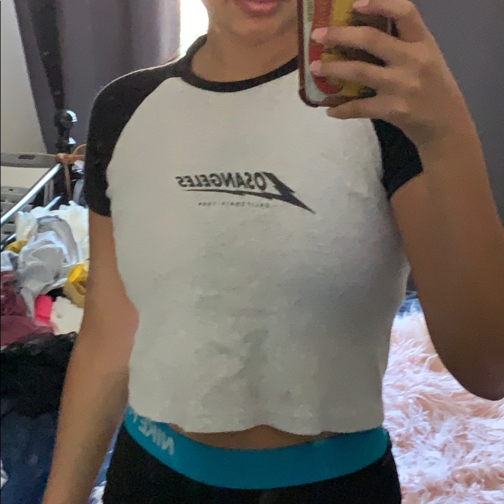 “los angeles” baseball crop top